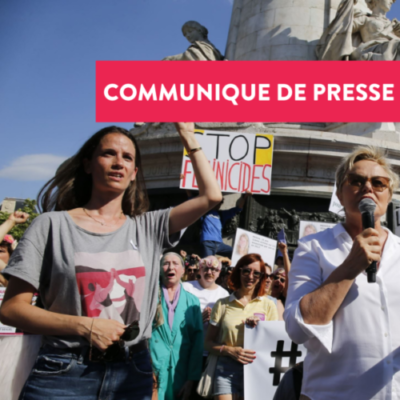 Photo place de la République de manifestation qui illustre les CP de la Fondation des Femmes